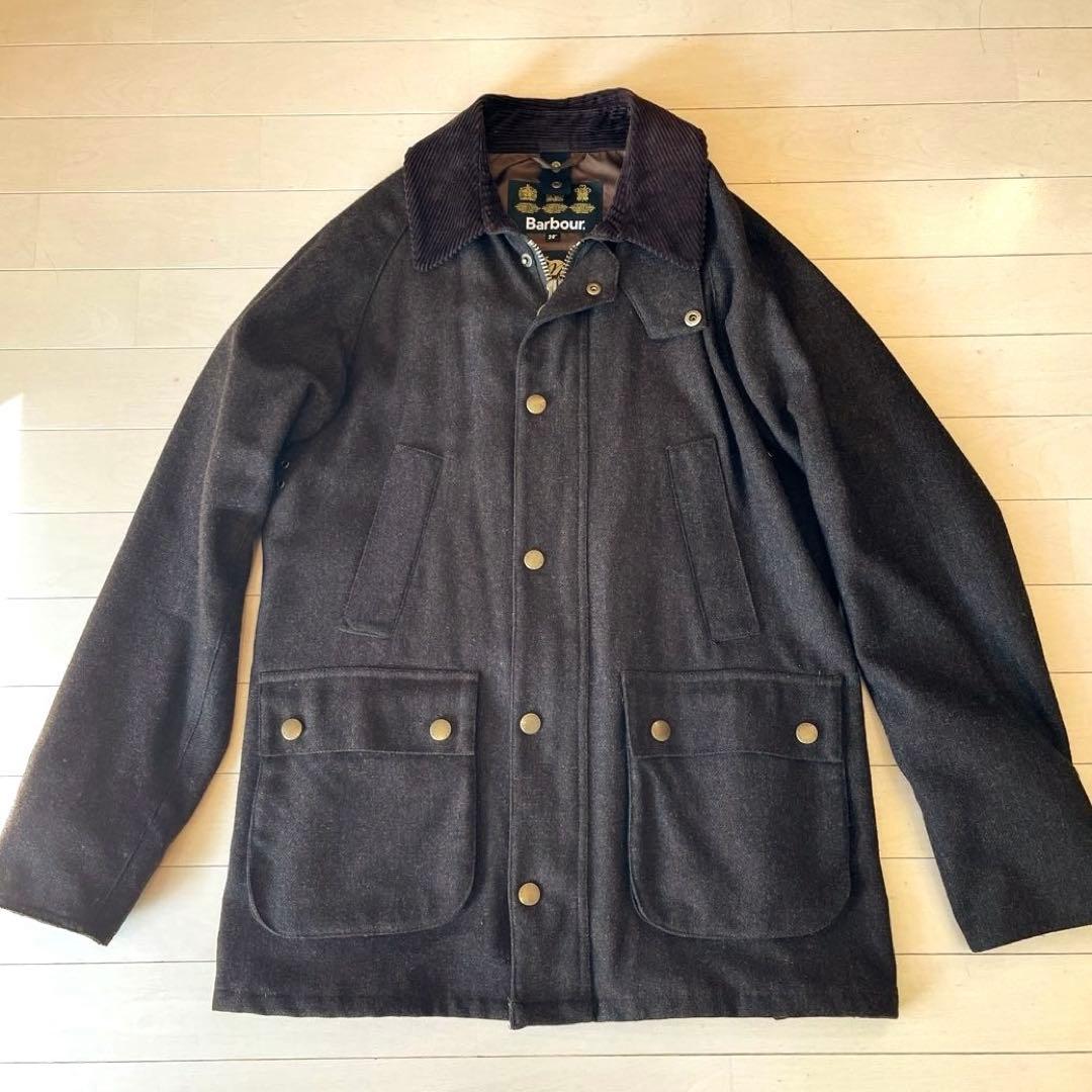 Barbour 美品 BEAMS 別注 ビデイルSL ツイード38 ブラウン 系