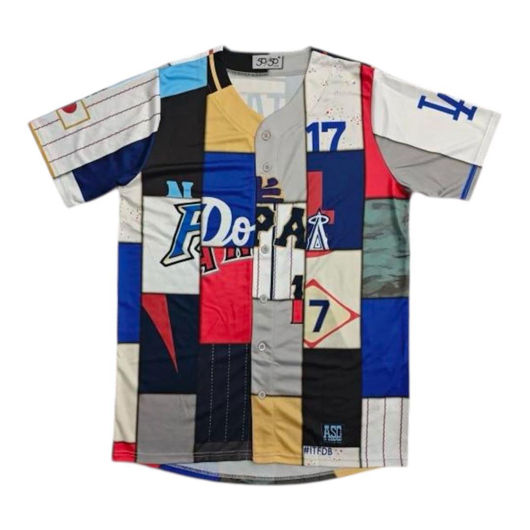 ふ*読様 非売品 大谷翔平 サインプリント歴代ミックスユニフォーム　ドジャース