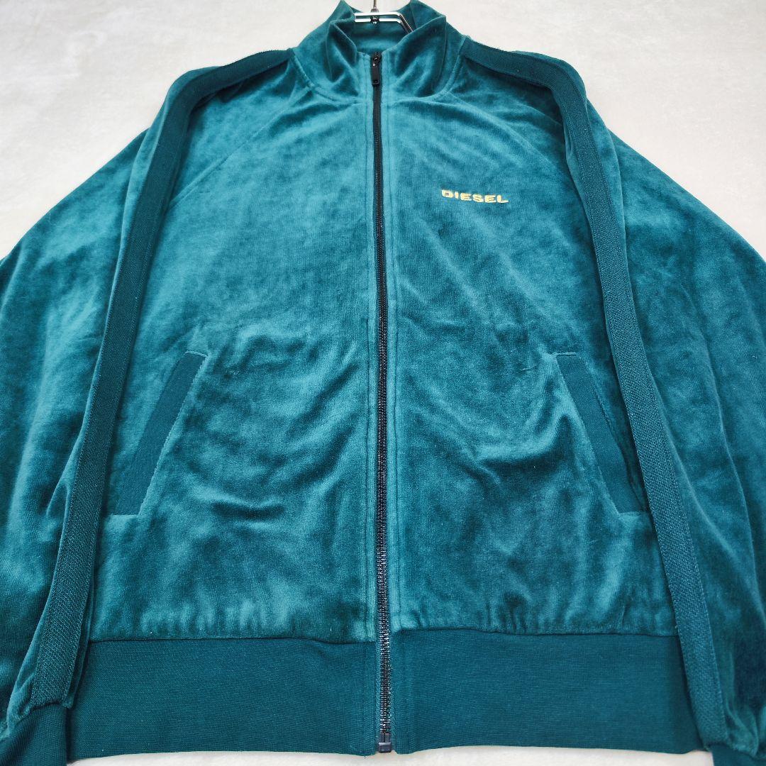 美品✨️DIESEL ディーゼル ベロア ジャージ トップス グリーン サイズL