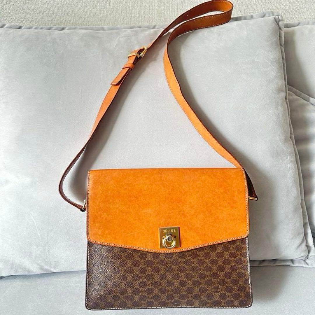 レア！セリーヌ　マカダム　ショルダーバッグ　ビンテージ　オールドセリーヌ