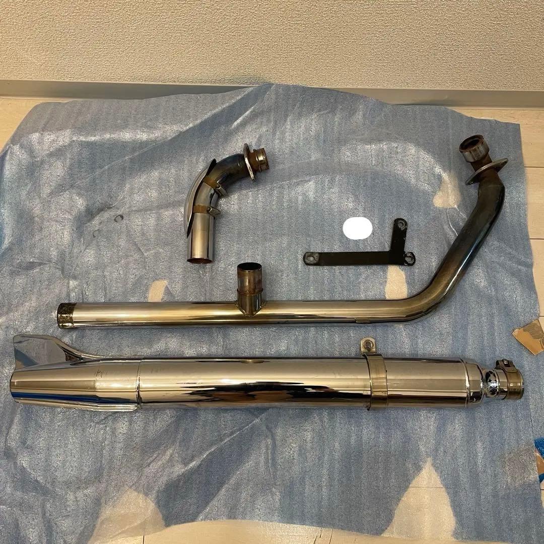 ドラッグスタークラシック400 kentec 2in1フィッシュテールマフラー