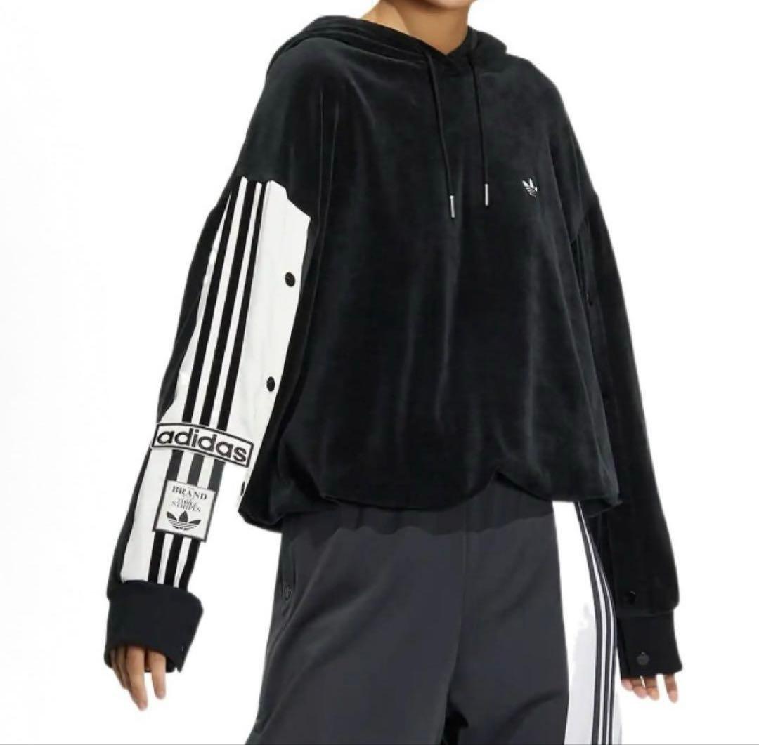 【新品未使用】adidas ADIBREAK VELOUR フーディ　Lサイズ