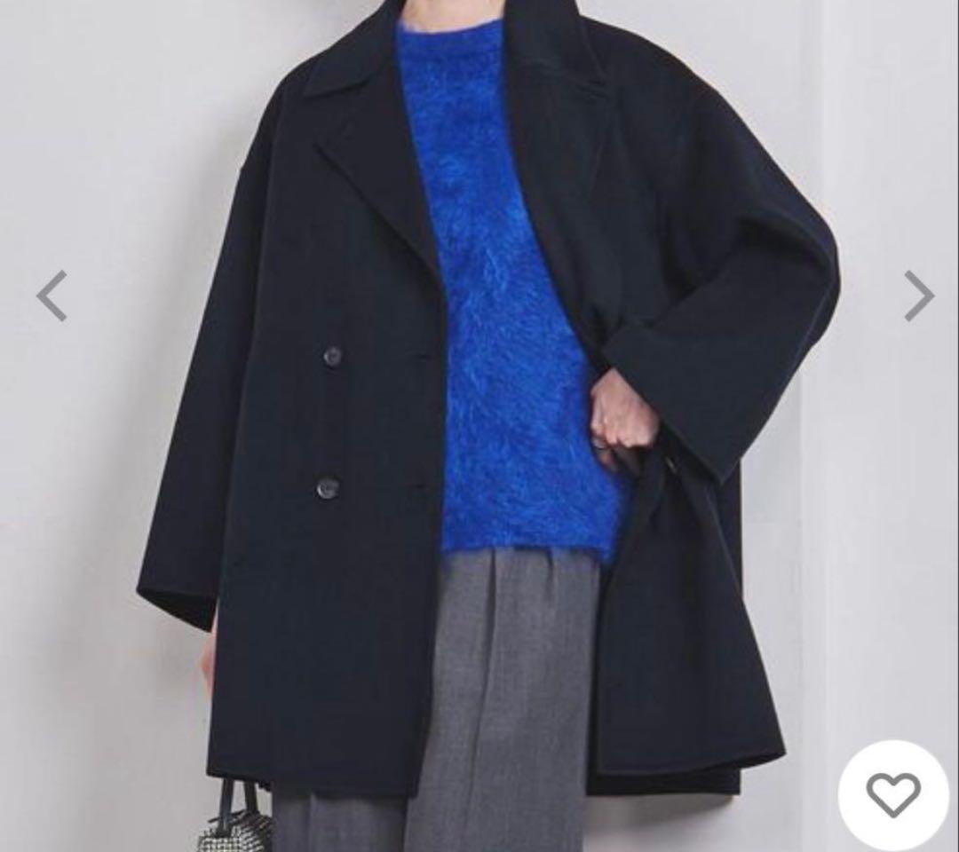 美品　上質23AWユナイテッドアローズ リバー テーラードコート　ピーコート36