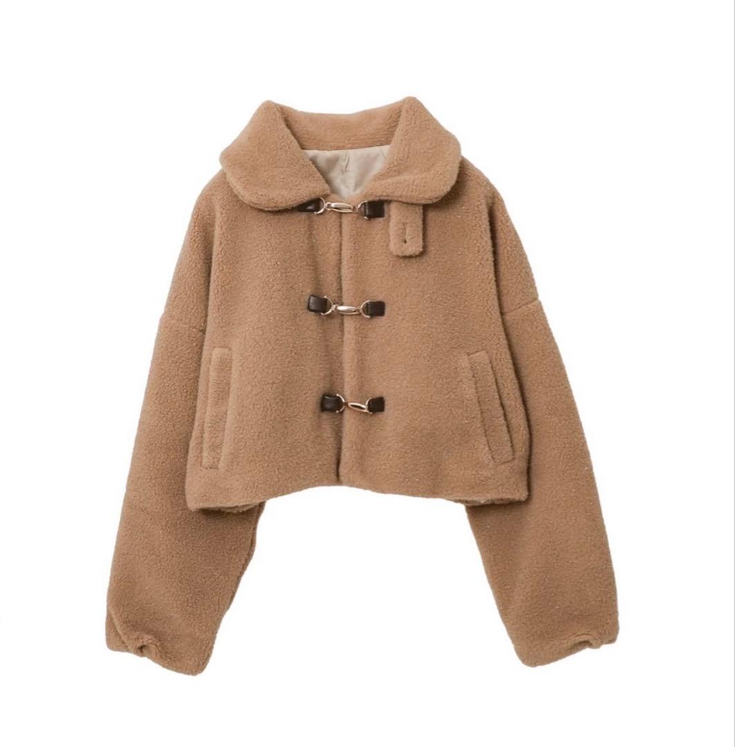 【新品未使用】AmlyCity ラメボアブルゾン　 キャメル