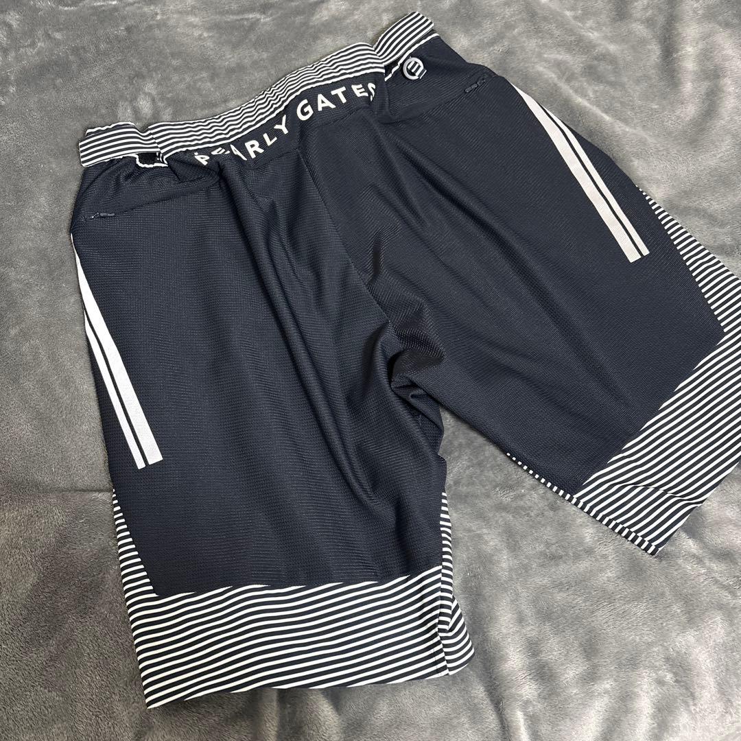 PEARLY GATES ストライプポロシャツとショートパンツセット