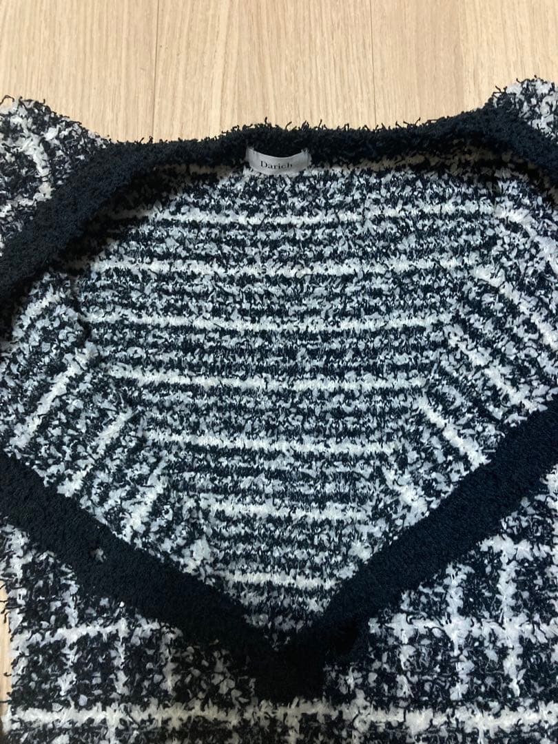Darich ダーリッチ ツイードニットコンビネゾン ブラック Free