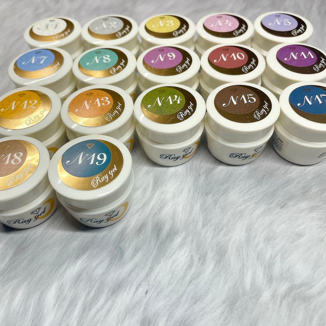 Raygel ニットベール　ニットジェル17色セット　カラージェル　　46