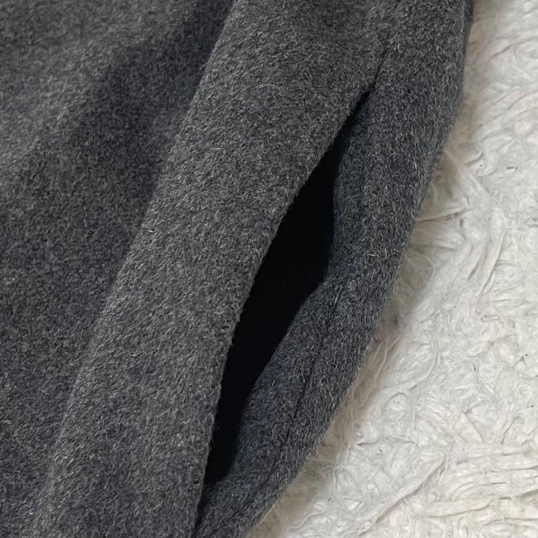 BEARDSLEY アンゴラ ノーカラー ウールコート ショートコート モヘヤ