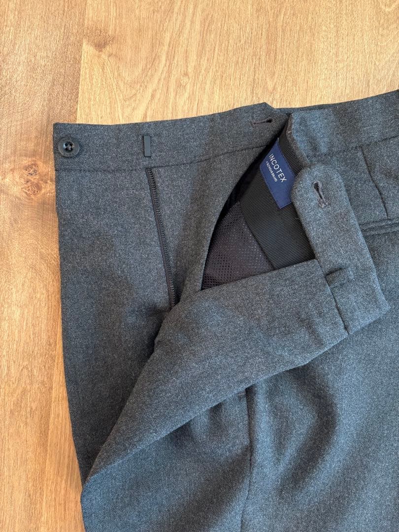 INCOTEX 44 グレー URBAN TRAVELLER ウールポリ混