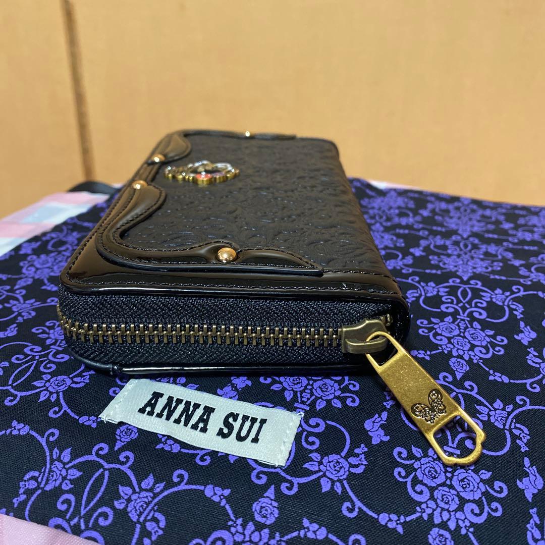 新品　アナスイ　セルパン　ラウンドジップ　ブラック　長財布
