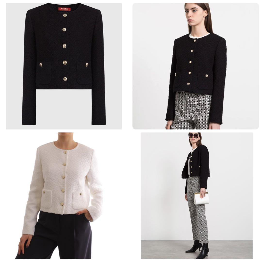 MAXMARA STUDIO マックスマーラ ブラック　ツイード　ジャケット
