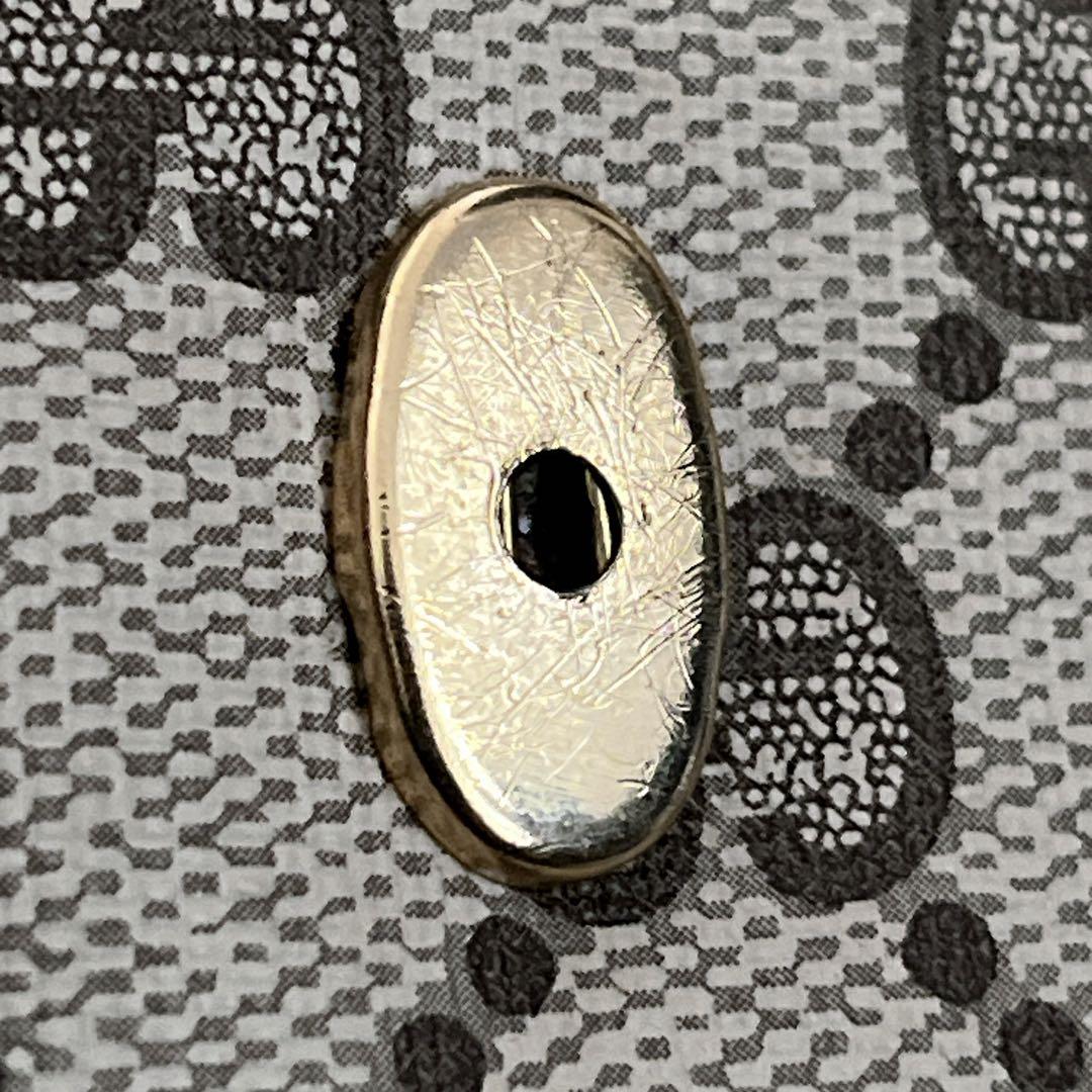 オールドグッチ　ショルダーバッグ　ポシェット　GGスプリーム　ロゴ金具　ベージュ