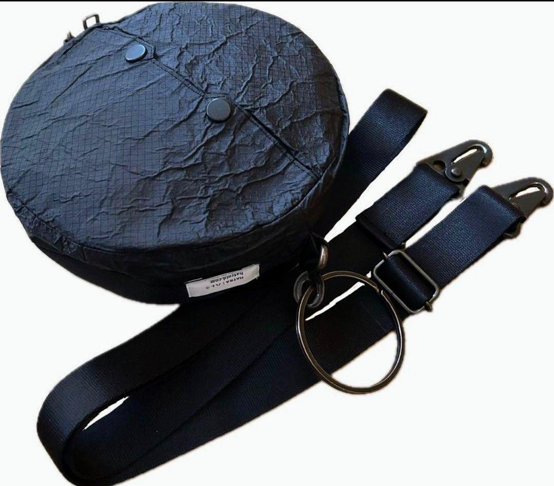 【レア】hatra/ハトラ　円形ショルダーバッグ　ブラック