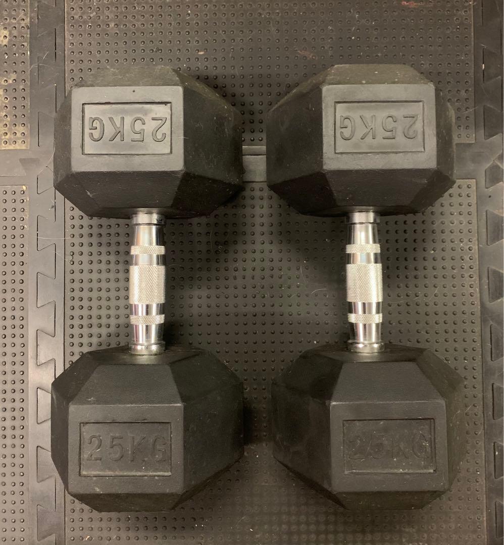 ヘックスダンベルセット25kg30kg 。六角ダンベル。