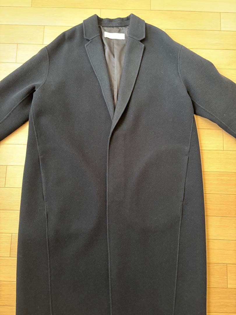 ギャルリーヴィー　ウールカシミア　ネイビーチェスターコート
