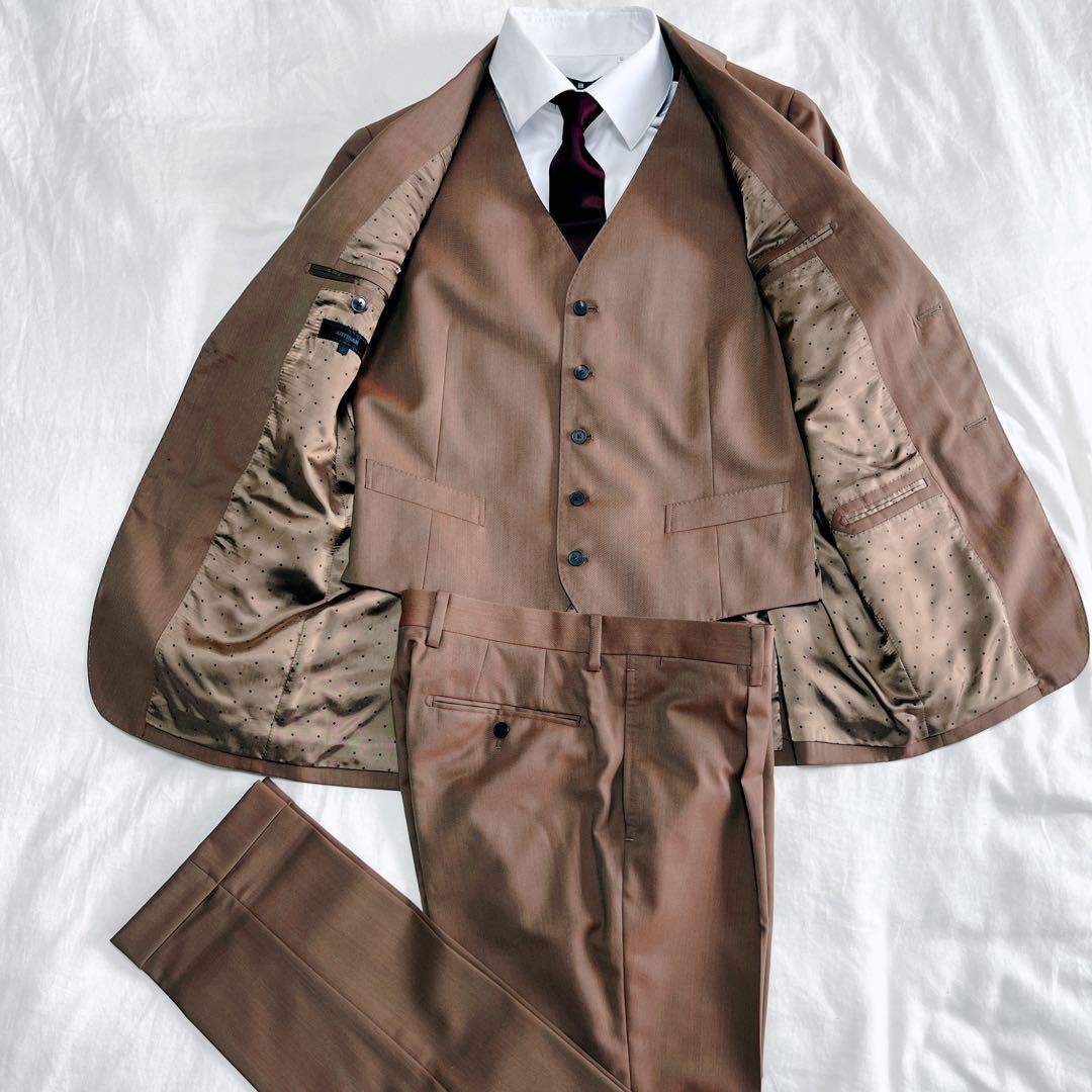 ARTISAN アルチザン　スリーピーススーツ　玉虫色　光沢