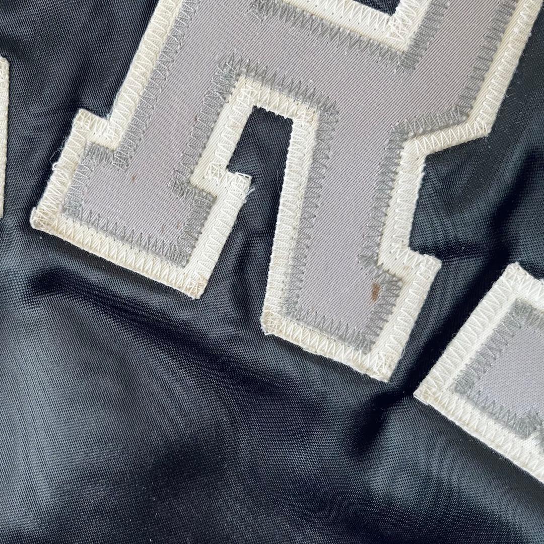 【今だけお得・美品】USA製NFL レイダース チョークライン スタジャン 黒