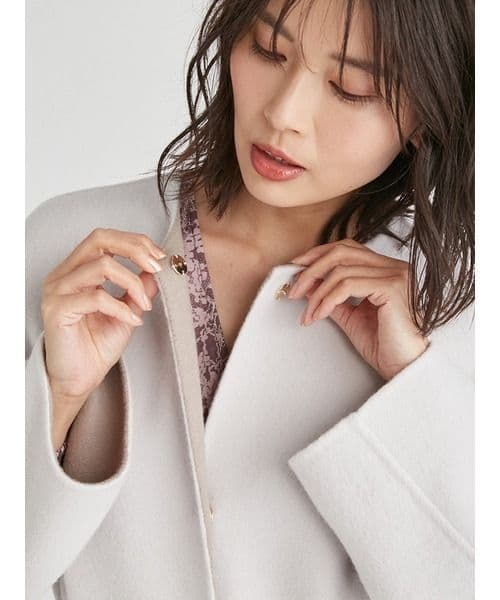 FRAY I.D 　ウールカシミヤバイカラーリバーコート