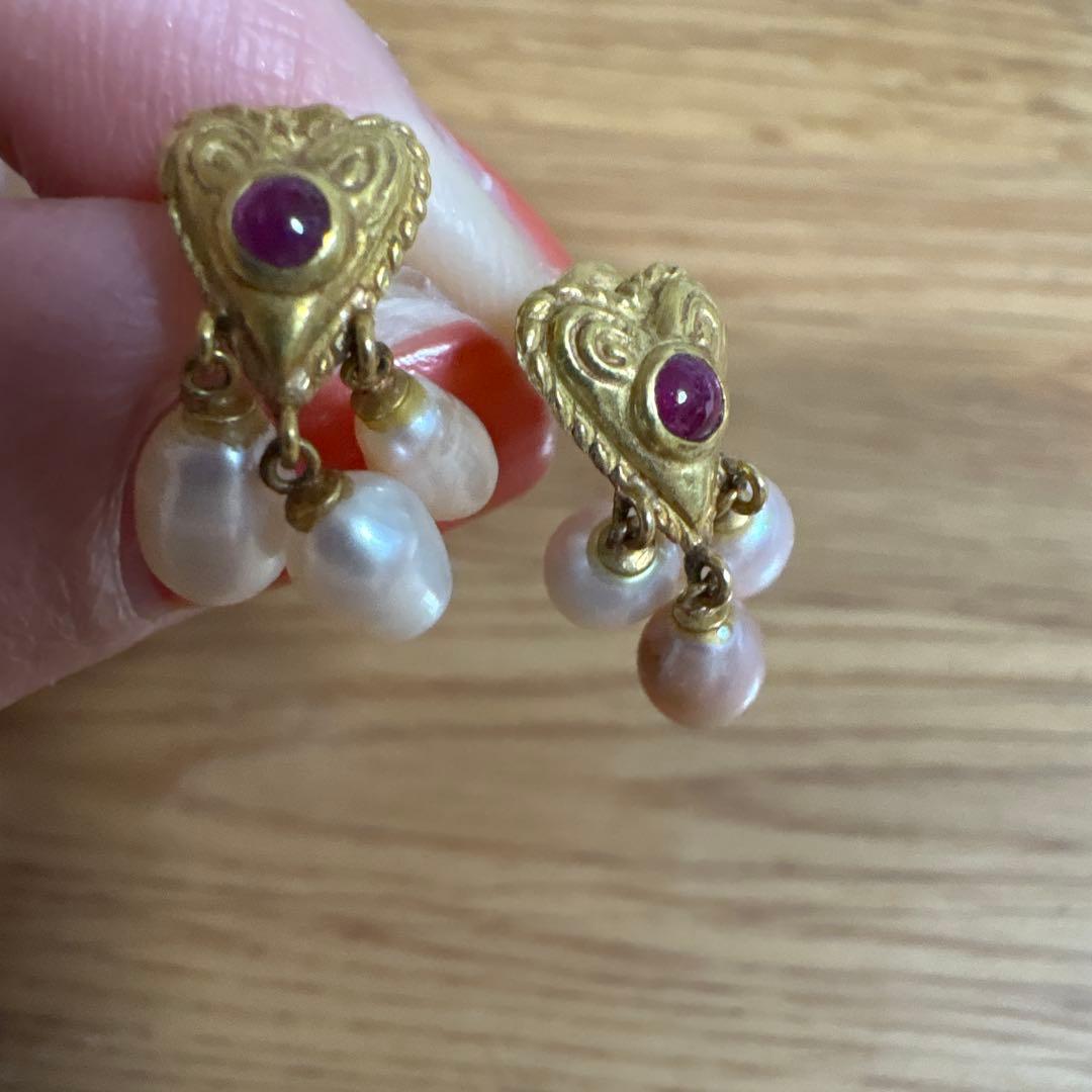 18k 淡水パールピアス