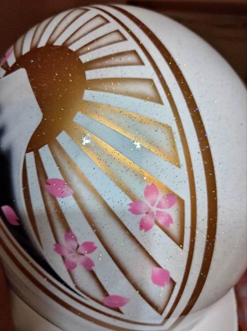 カスタムコルク半　白金富士日章　桜花　七色ラメ