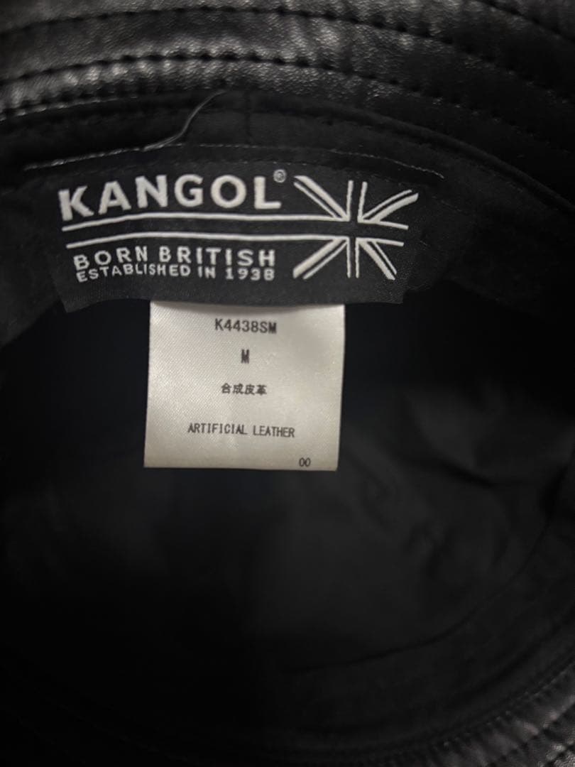 KANGOL ブラック ゴールド バケットハット M