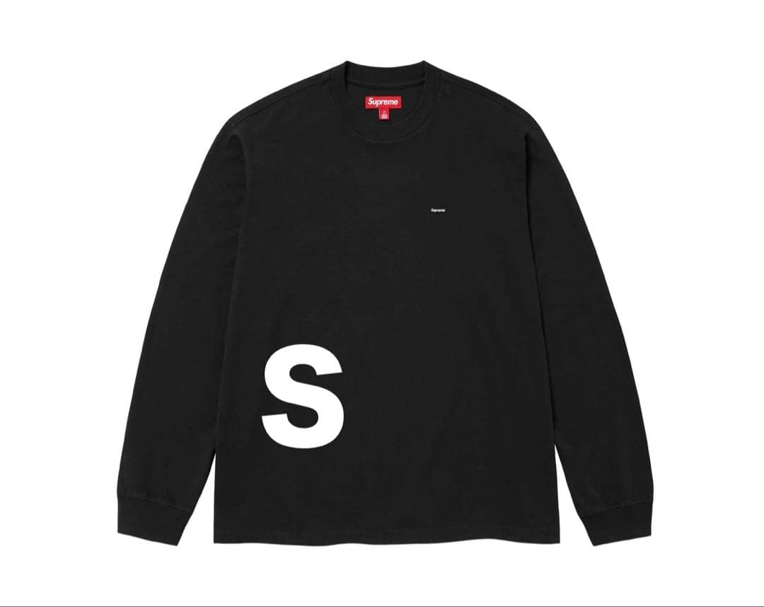 supreme Small Box L/S Tee 24ss BLACK ロンT