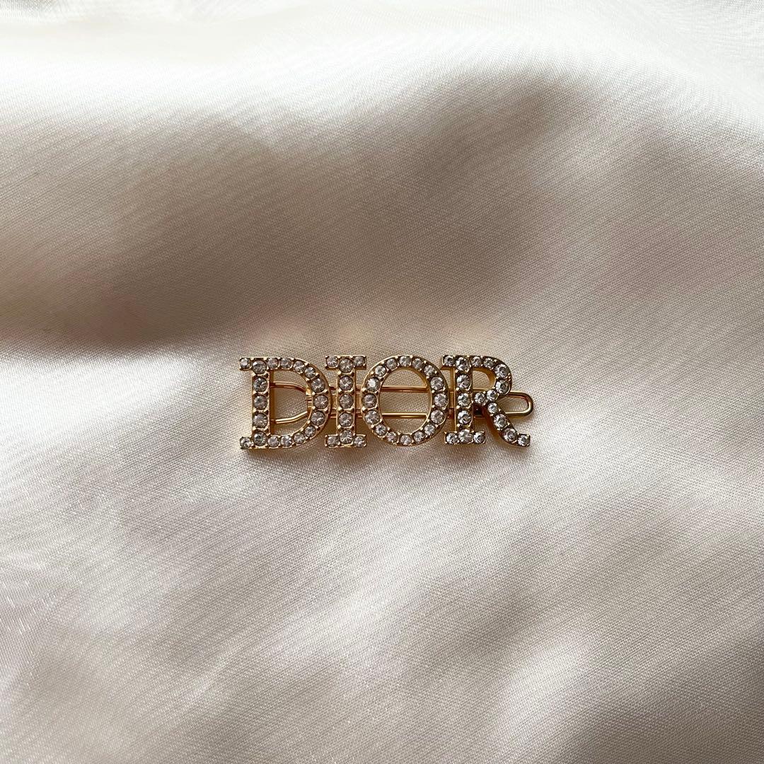 Dior ヘアピン ゴールド ストーン付き