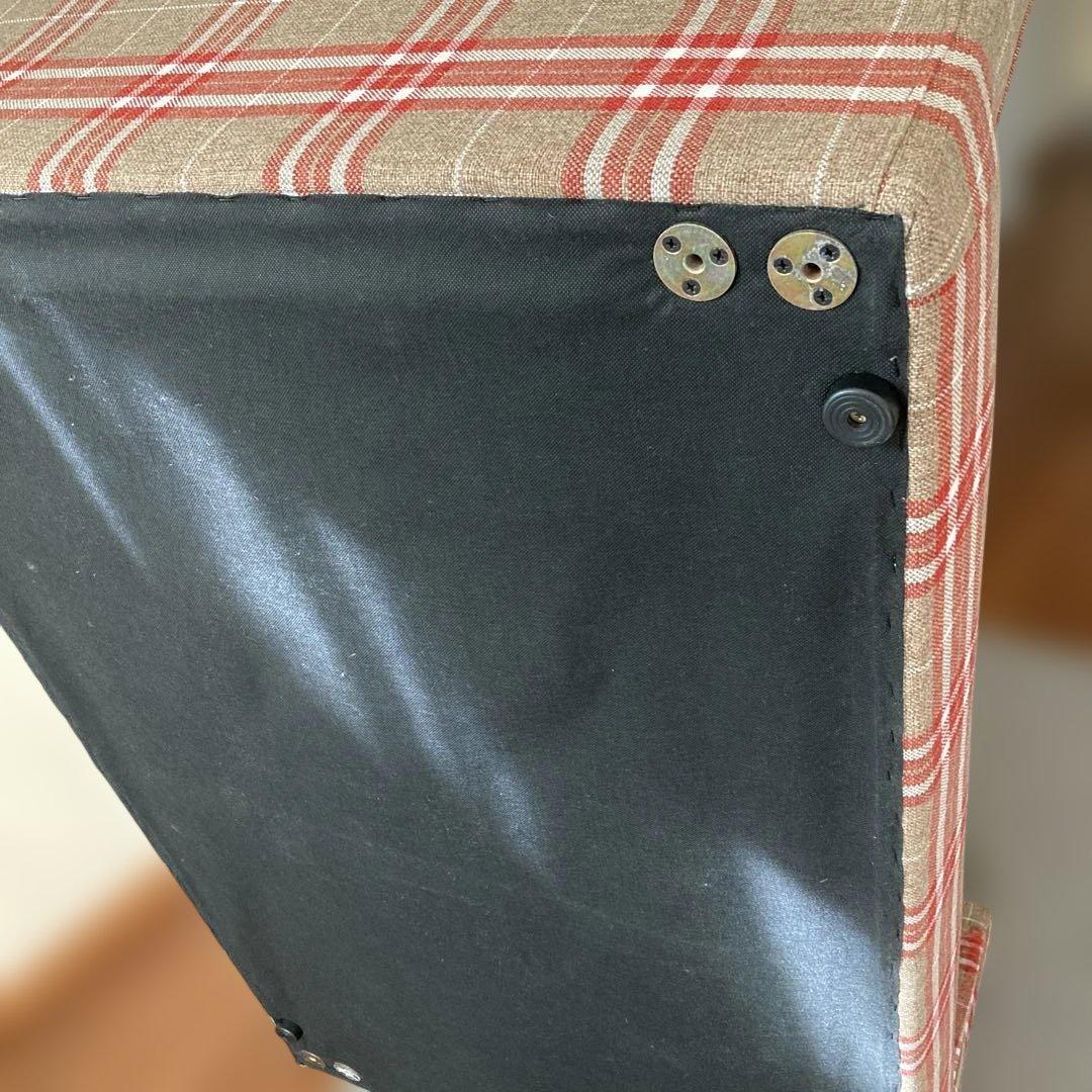 チェック柄 2人掛けソファ