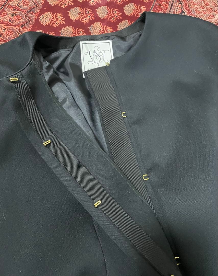 SEVEN TENセブンテン　ダブルクロスフレア ショートコート　ポンチョ XS