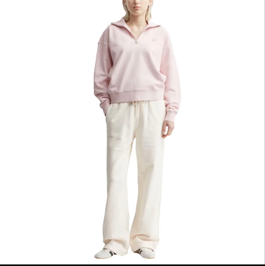 MAISON KITSUNÉ ピンク S ハーフジップトレーナー