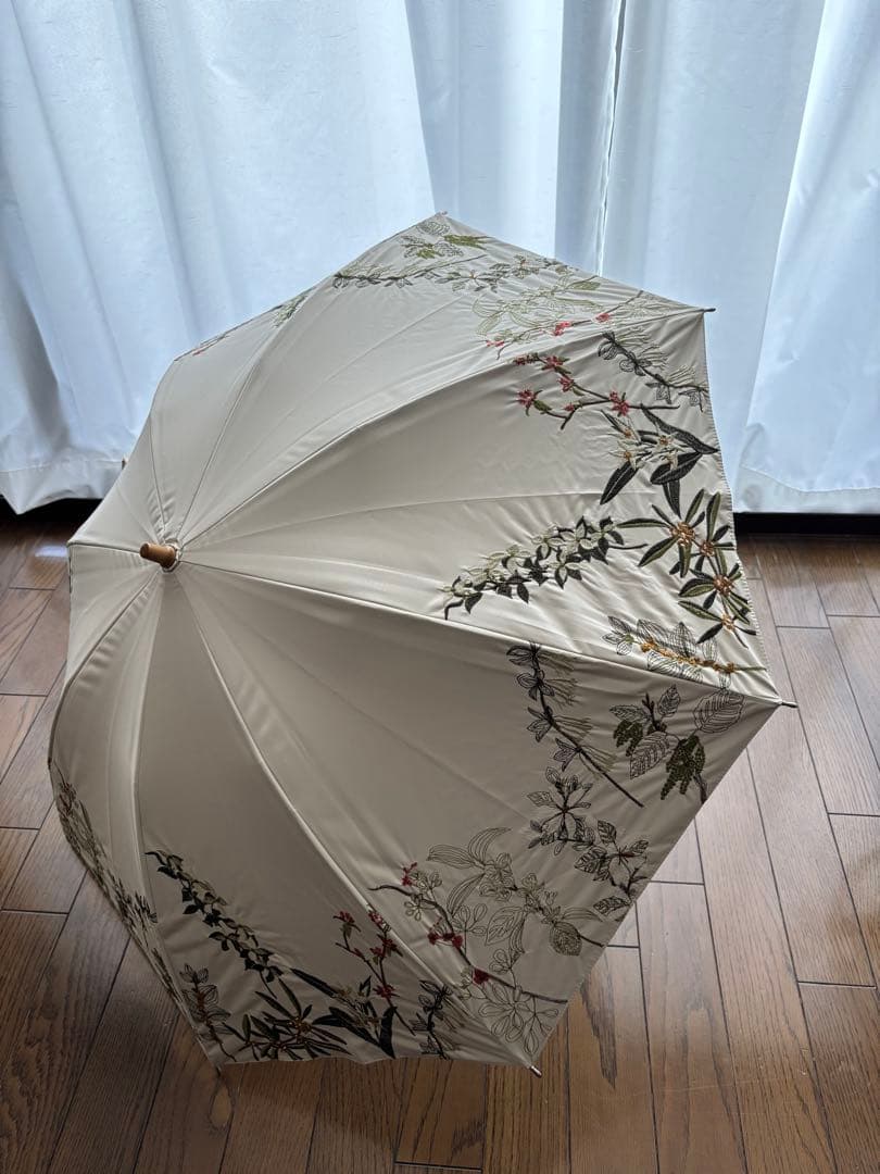 サマーシールド　晴雨兼用日傘　1級遮光　 ボタニカル 刺繍