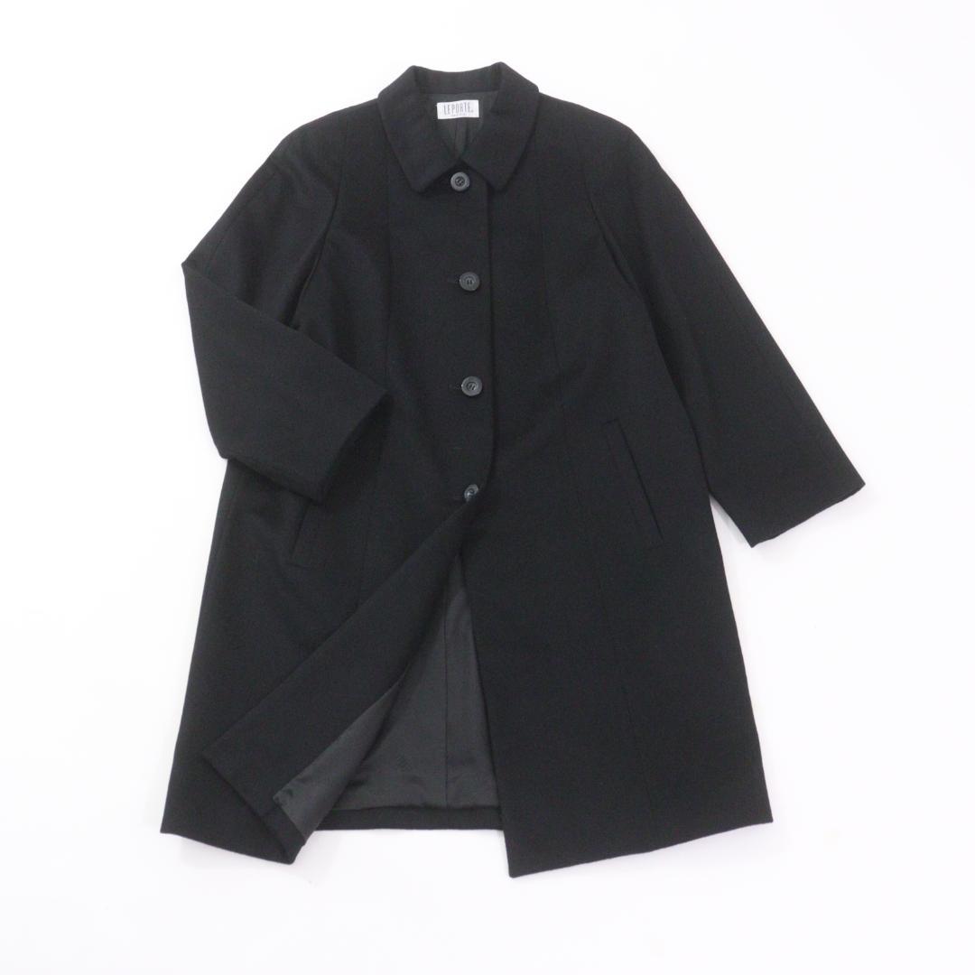 【極美品】LEPORTE カシミヤ100% ロングコート ネイビー 9号 M