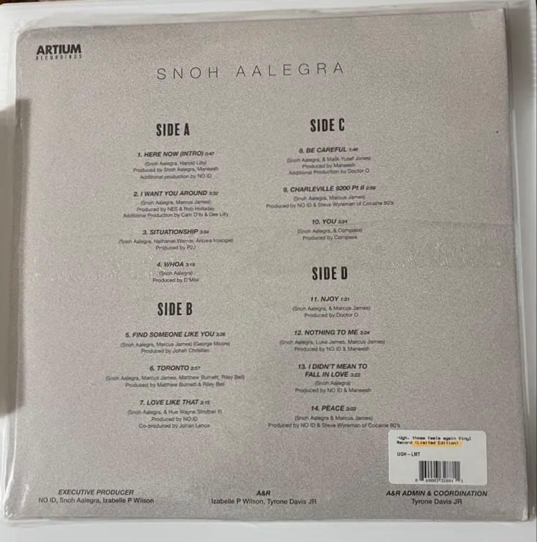 Snoh Aalegra / Ugh, those feels again 限定