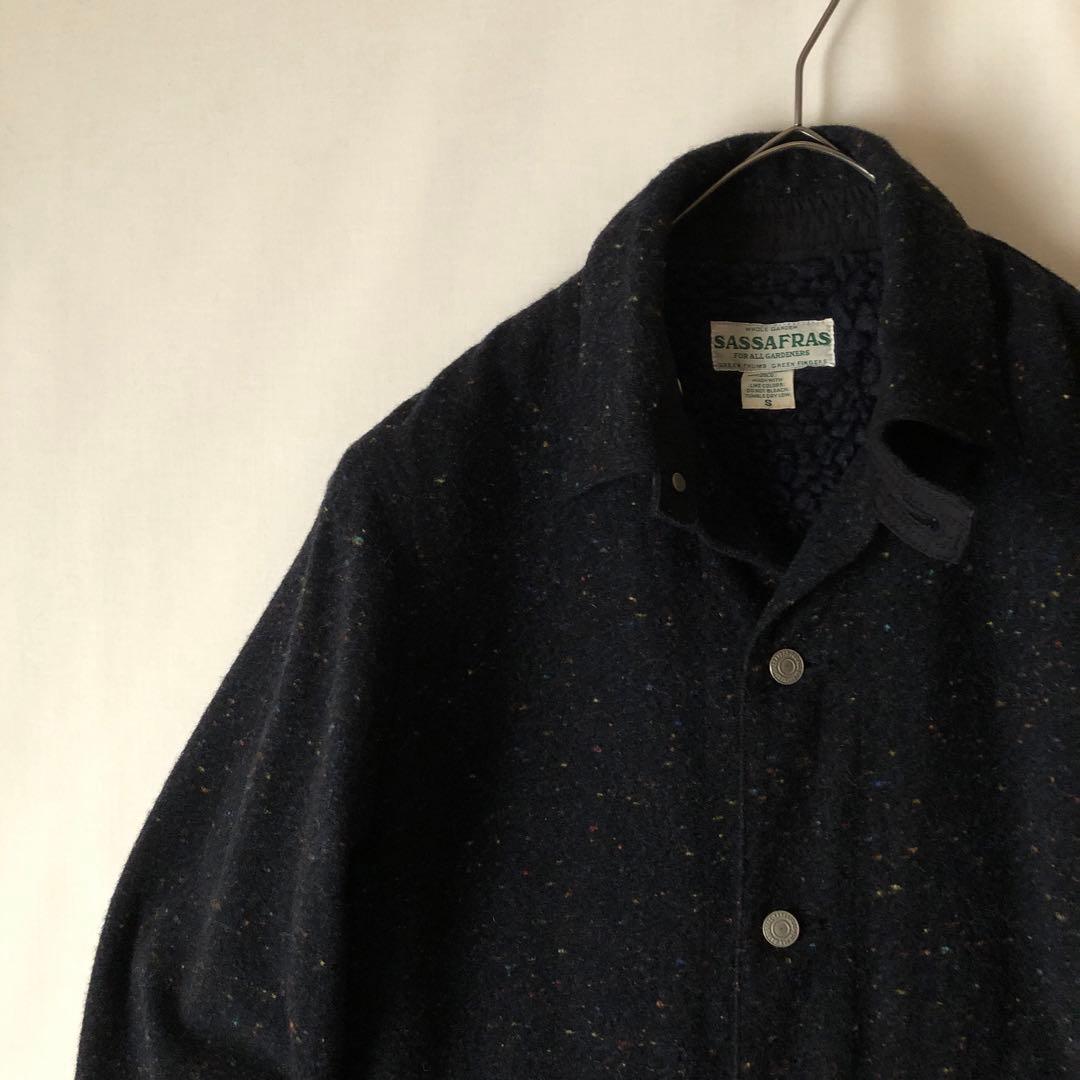 【冬物】SASSAFRAS ササフラス カバーオール ボアジャケット ドネガル