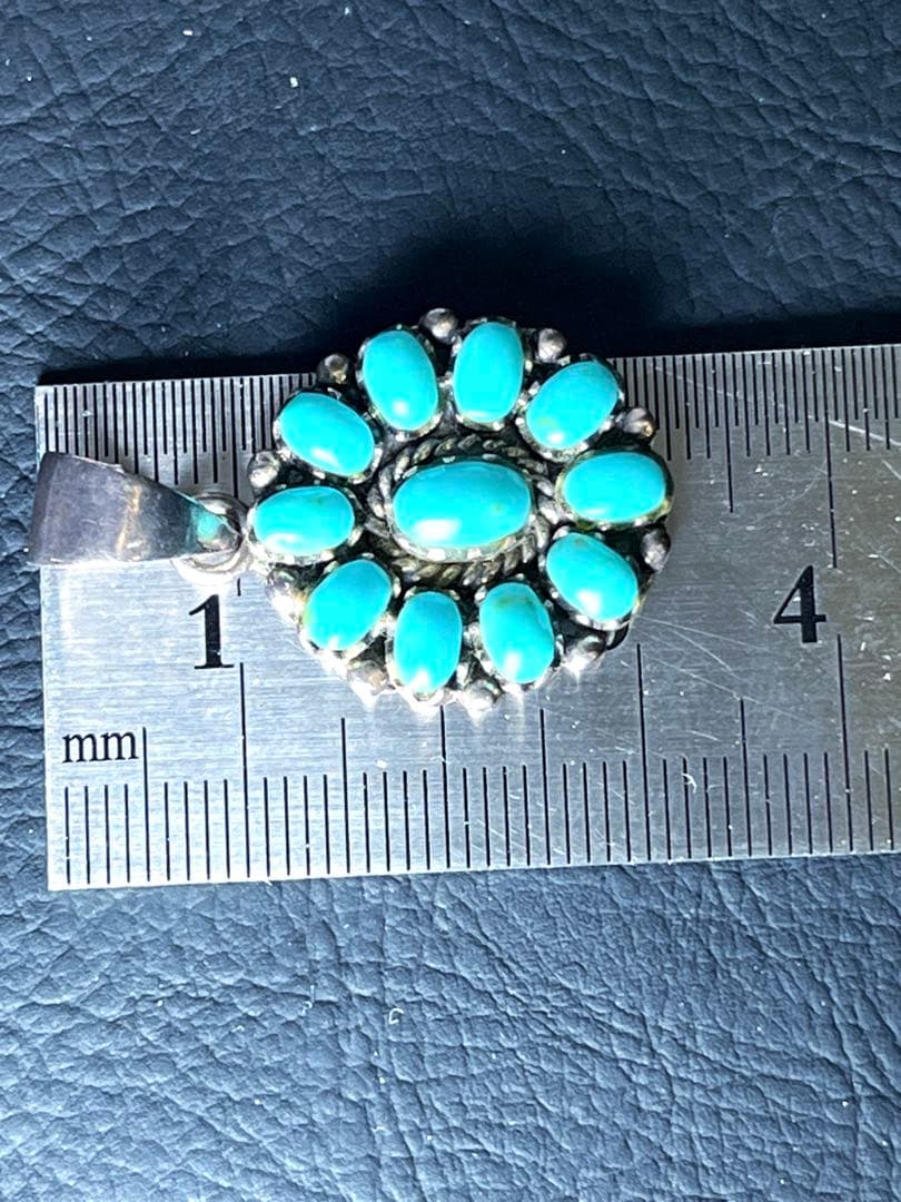 silver925 インディアンジュエリー ターコイズ ペンダント トップ