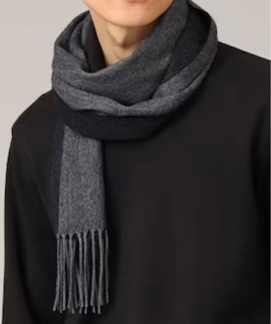 TAKEO KIKUCHI【洗えるカシミヤ】4面パネル マフラー