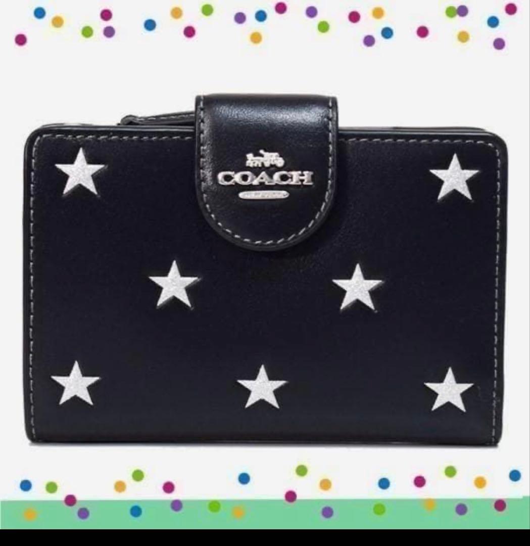 コーチ二つ折財布 ★COACH★ スモール ジップ アラウンド、シルバースター