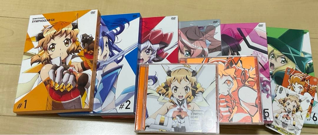 戦姫絶唱シンフォギアGX DVD 6本アンドCD3枚セット　カード2枚