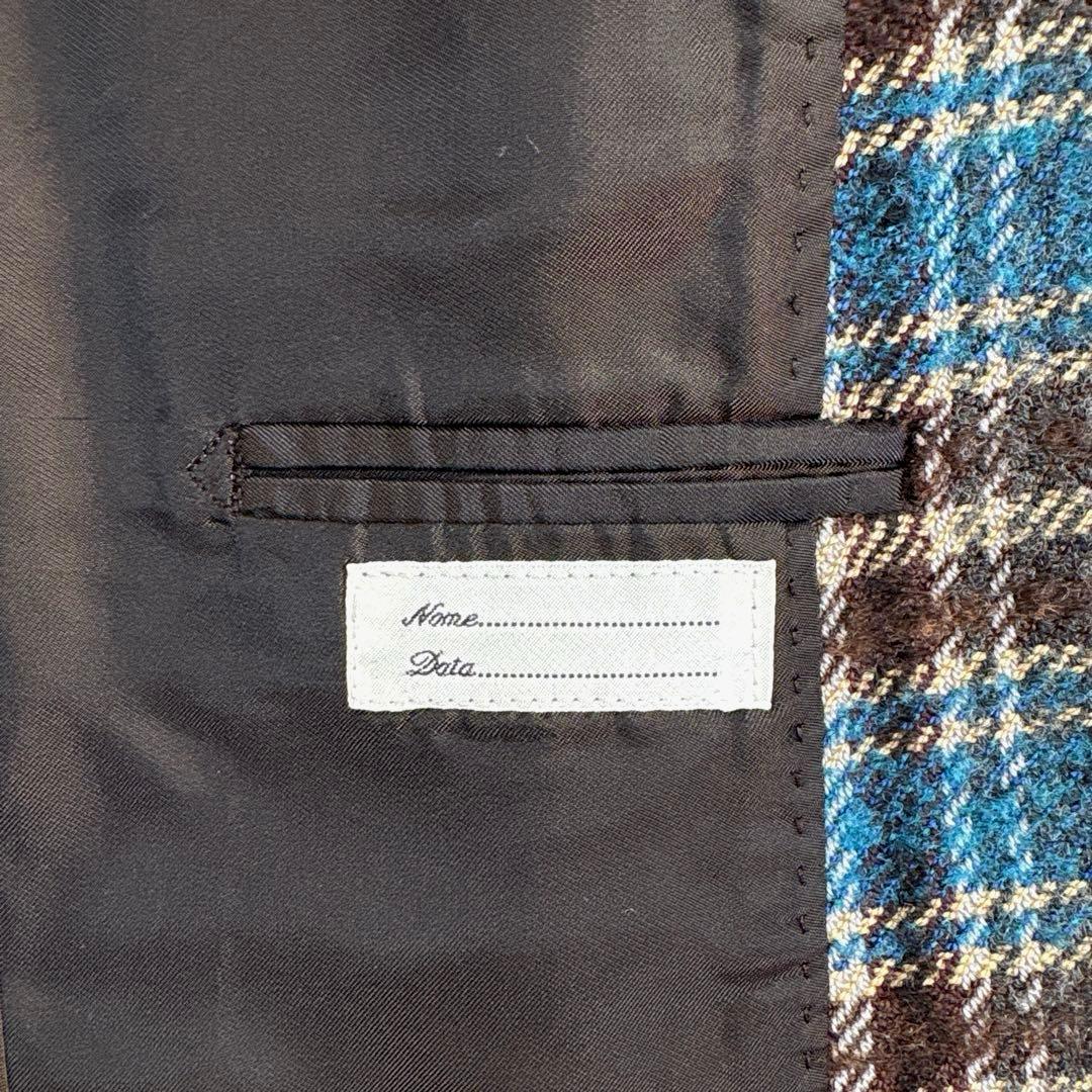 タリアトーレ　ツイード　テーラードジャケット　チェック　イタリア製　ウール　46