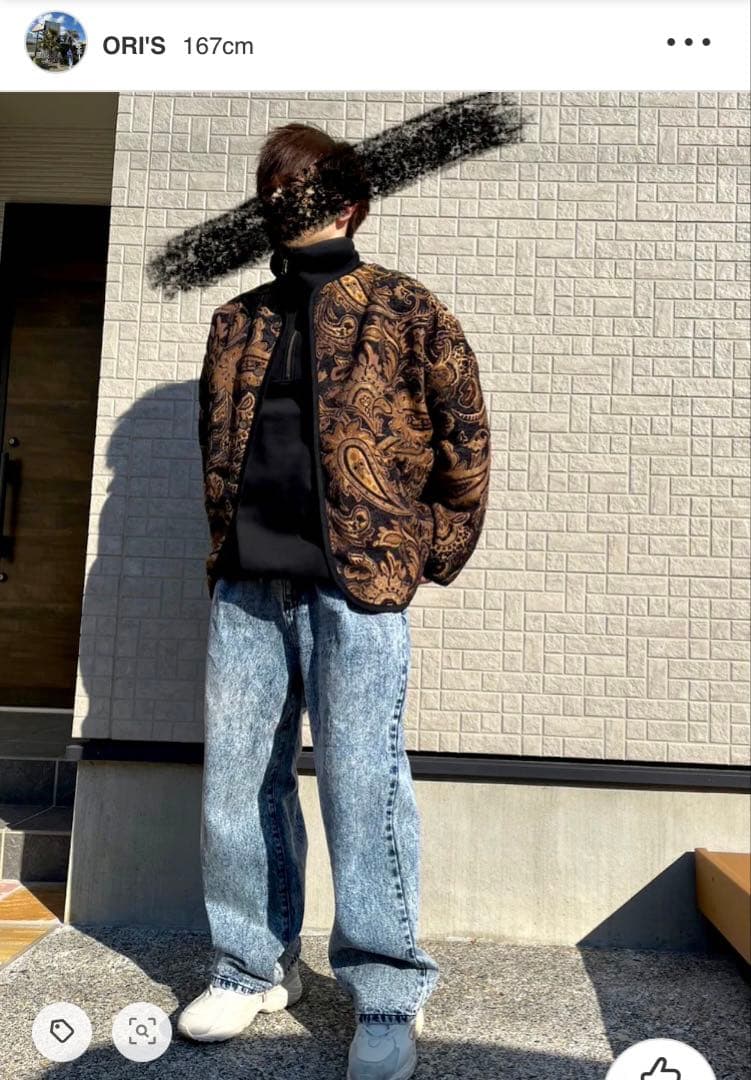 アンティカ antiqua／配色パイピングペイズリー柄ジャケット