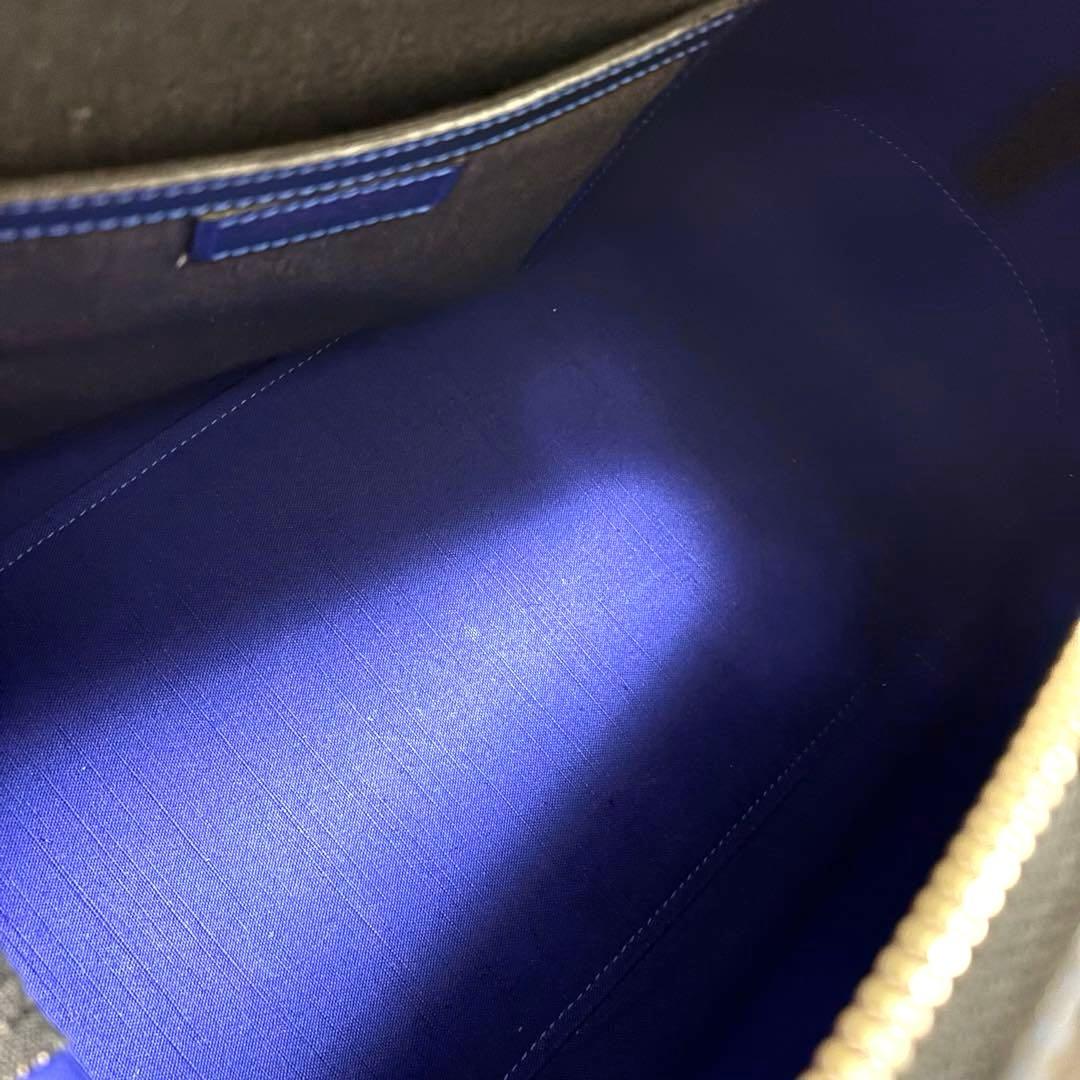 ソメスサドル ボストンバッグ デニムキャンバス×レザー チャコールブラック系