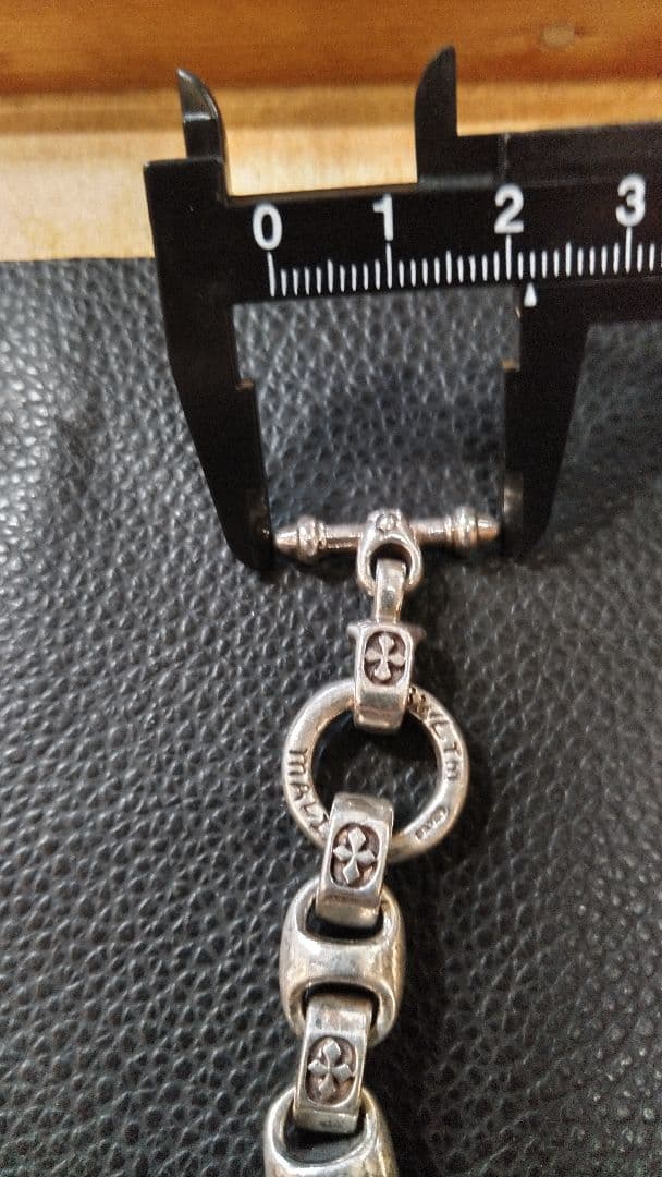 SILVER925 ビルウォールレザー　タイプスカルウォレットハンガー　44g