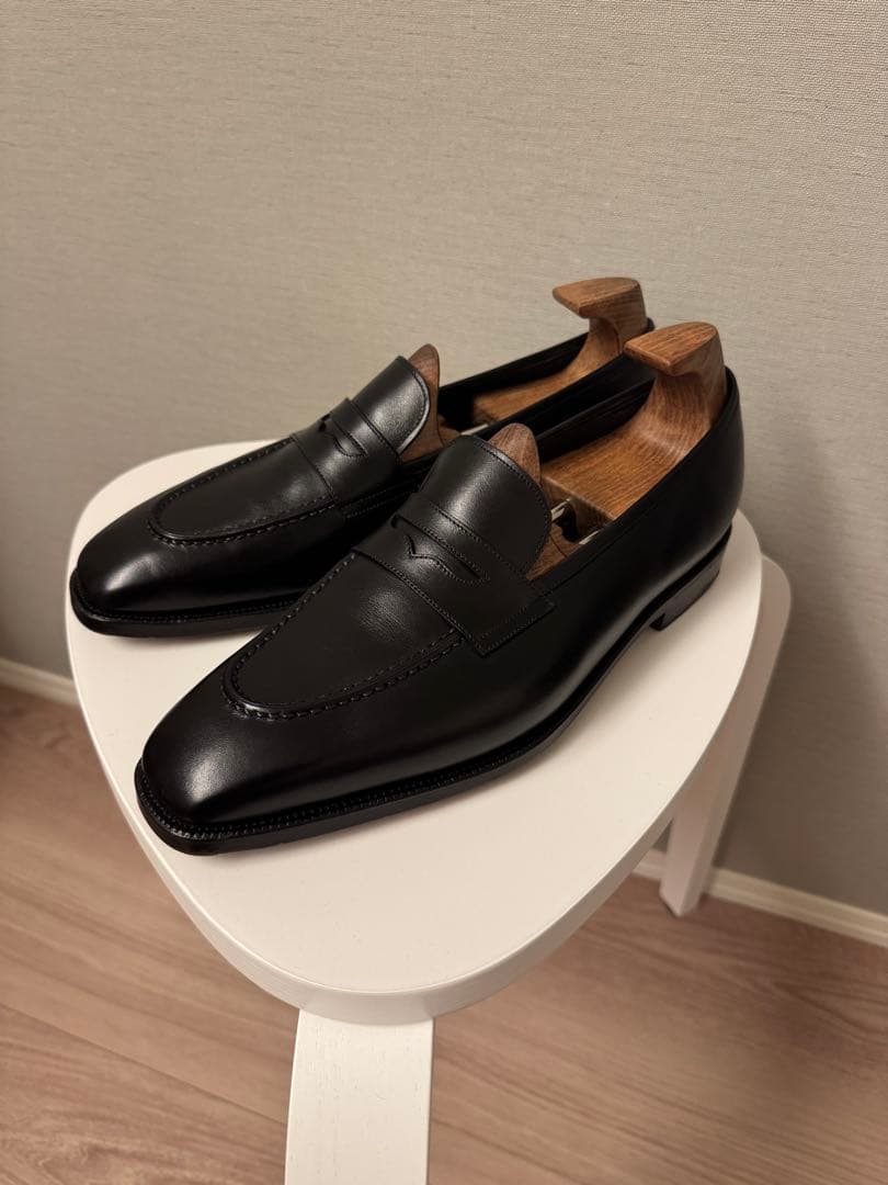 レザーポート アイアンローファー ワインハイマーボックスカーフ 9D