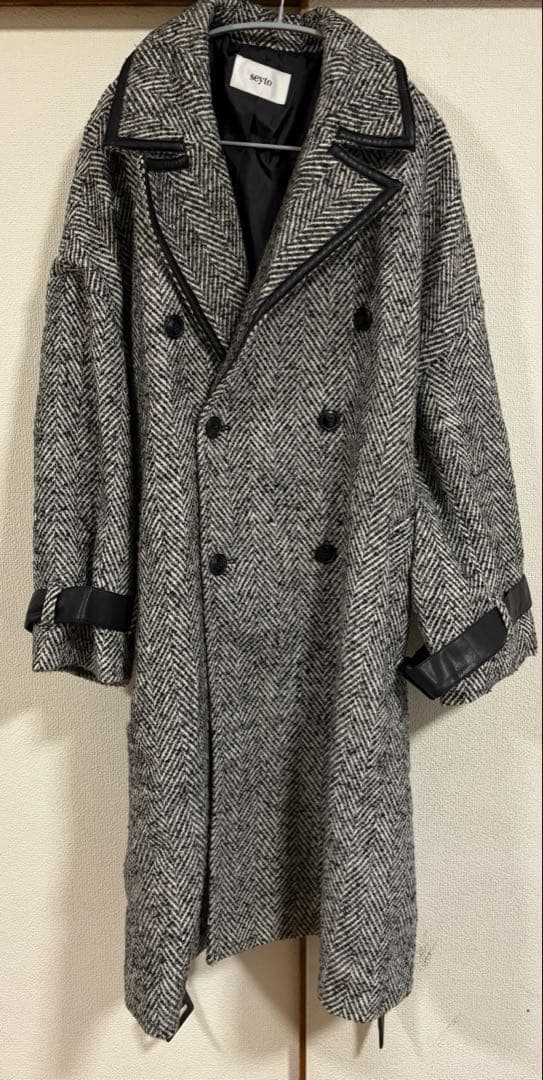 し*し様 seyto Herringbone tweed over long c