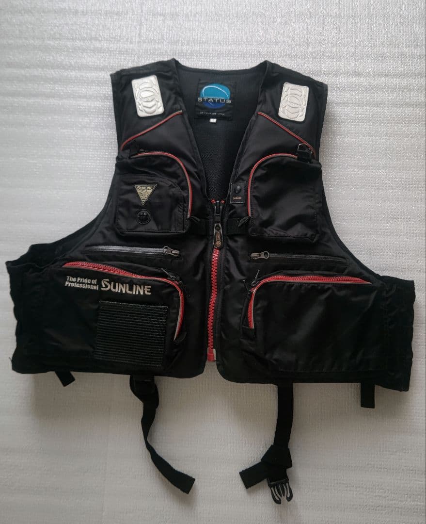 SUNLINE STATUS フィッシングベスト L ブラック