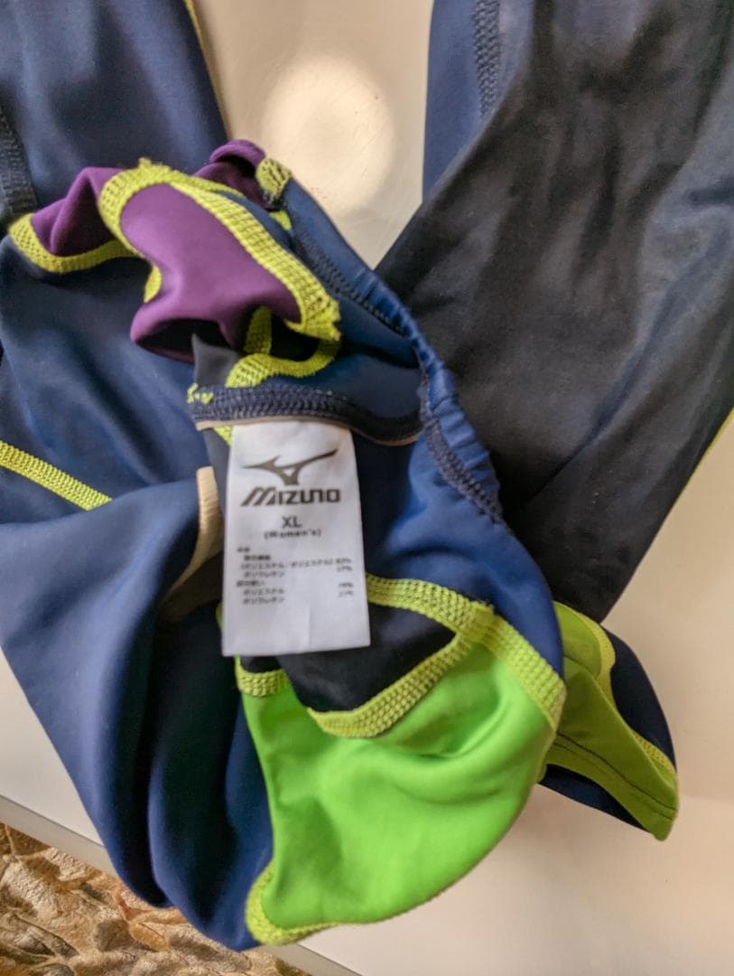 Mizuno スイムスーツ ネイビー/グリーン/パープル