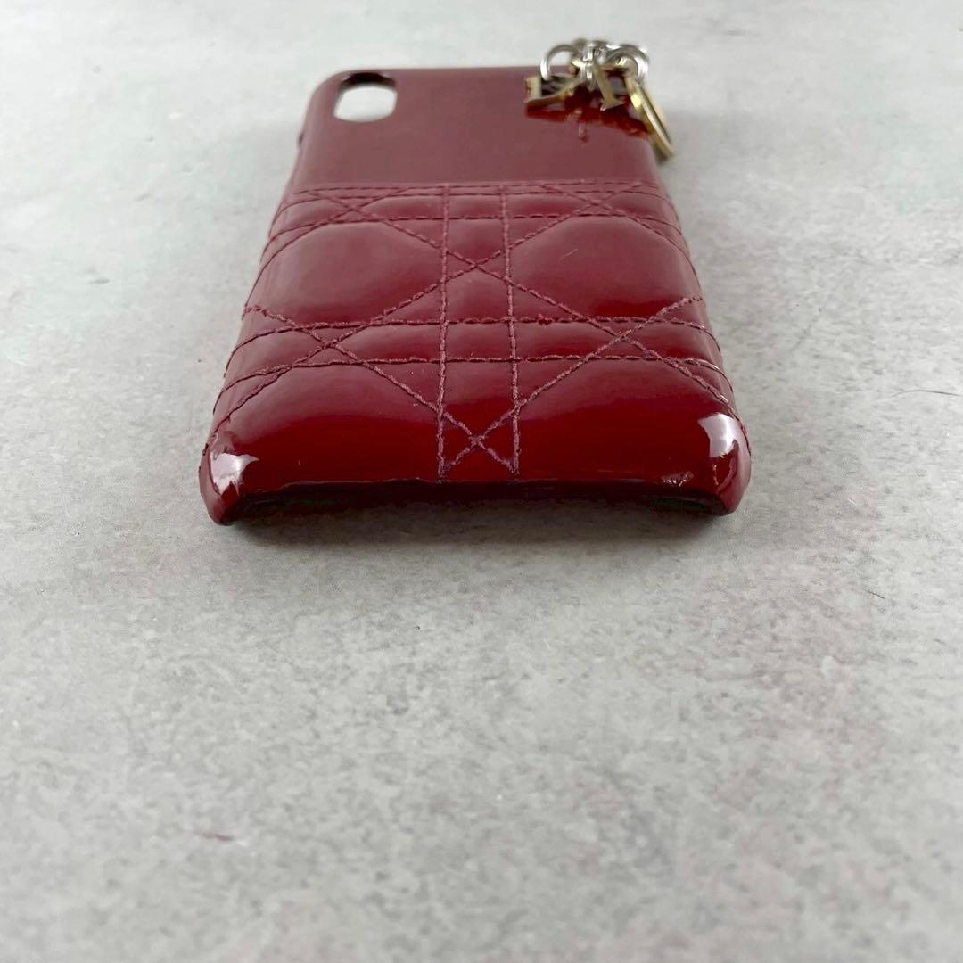 ディオール Lady Dior iPhoneX/Xsケース スマホケース レッド