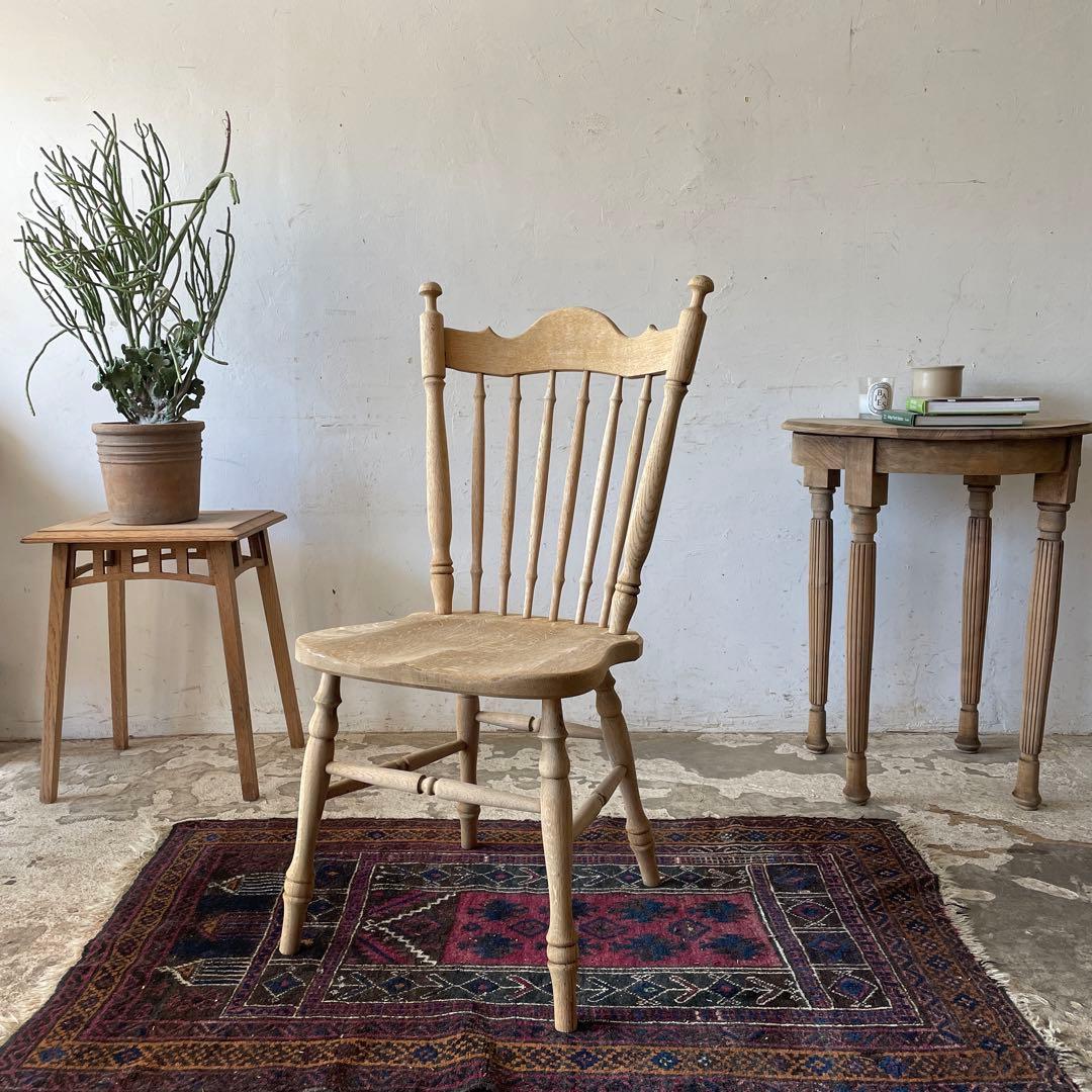 ビンテージ ハイバックダイニングチェア　カフェチェア 剥離 no1