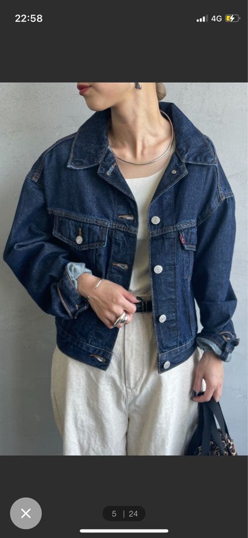 リーバイス　SHRUNKEN 90'Sショート丈トラッカーデニムジャケット