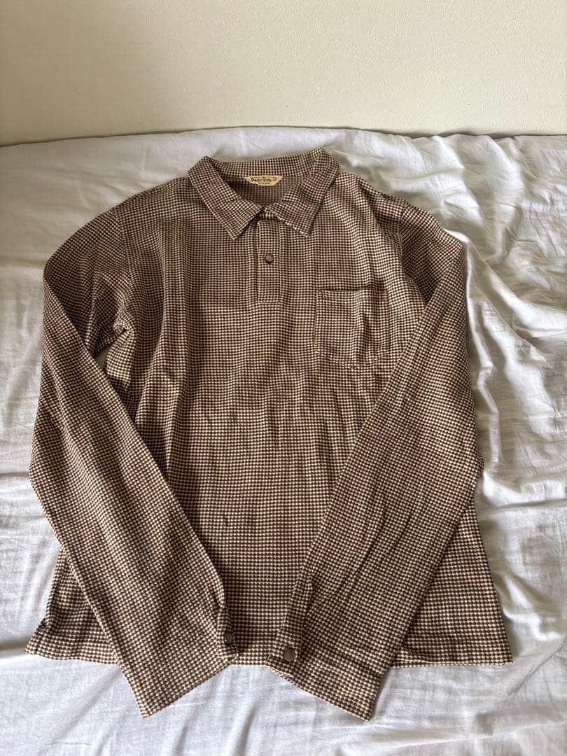 ブッチャープロダクツ　butcher products 千鳥柄　ポロシャツ